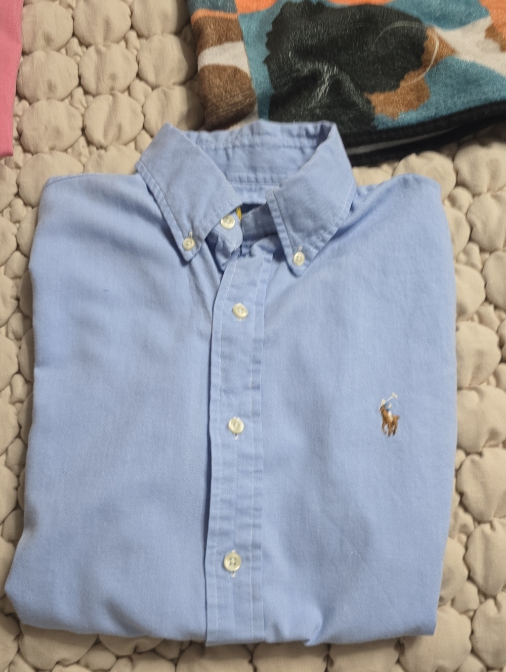 Ralph Lauren Light Blue Button-Down Oxford Shirt with Polo Pony